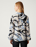 Printed Tie Neck Blouse