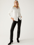 Embellished Collared Long Sleeve Shirt