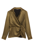 Sparkly V-Neck Wrap Top