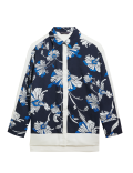 Floral Collared Longline Long Sleeve Shirt
