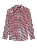 Geometric Collared Long Sleeve Shirt