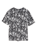 Floral Round Neck Short Sleeve Top