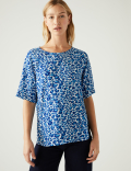 Printed Short Sleeve Top