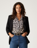 Printed Collared Long Sleeve Shirt