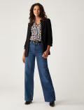 Printed Collared Long Sleeve Shirt