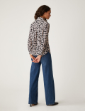 Printed Collared Long Sleeve Shirt