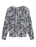 Animal Print Round Neck Top