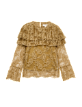 Lace Round Neck Cape Top