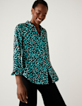 Printed Collared Long Sleeve Shirt