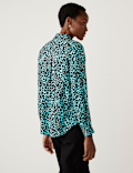 Printed Collared Long Sleeve Shirt