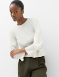 Regular Fit Pleat Detail Top