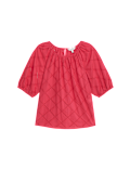 Pure Cotton Broderie Puff Sleeve Blouse