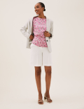 Animal Print Slash Neck Relaxed Top