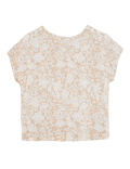 Floral Slash Neck Relaxed Short Sleeve Top