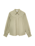 Lyocell Rich Western Style Collared Shirt