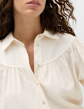Lyocell Rich Western Style Collared Shirt