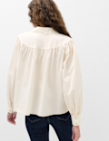Lyocell Rich Western Style Collared Shirt