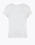 Polka Dots Round Neck Top
