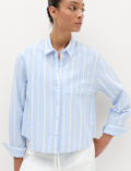 Pure Cotton Striped Oxford Shirt