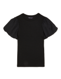 Jersey Ribbed Round Neck Regular Fit Top