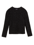 Textured Round Neck Top