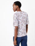 Printed Relaxed Short Sleeve Top