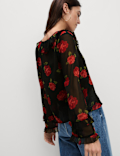 Floral V-Neck Blouse