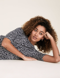 Polka Dot Fitted Short Sleeve Top