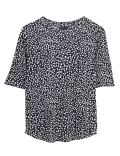 Polka Dot Fitted Short Sleeve Top