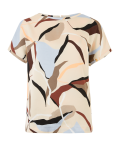 Printed Slash Neck Straight Fit Blouse