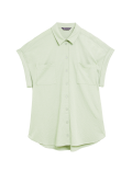 Jersey Collared Relaxed Short Sleeve Shirt
