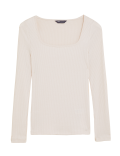 Square Neck Long Sleeve Top