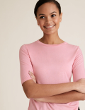 High Neck Fitted Half Sleeve Top