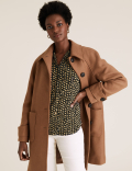 Jersey Printed Tie Neck Relaxed Top