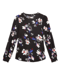 LS High Neck Floral Luxe Tee
