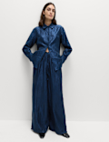 Lyocell Rich Crinkle Collared Shirt
