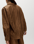 Lyocell Rich Crinkle Collared Shirt