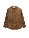 Lyocell Rich Crinkle Collared Shirt