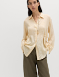 Drawcord Collared Shirt