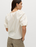 Pure Cotton Printed Puff Sleeve Blouse
