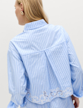 Pure Cotton Embroidered Striped Shirt