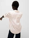 Pure Lyocell Collared Button Through Shirt