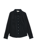 Pure Lyocell Collared Button Through Shirt