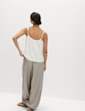 Textured Tie Detail Cami Top