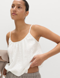 Textured Tie Detail Cami Top