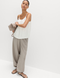 Textured Tie Detail Cami Top
