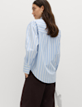 Pure Cotton Shirred Striped Shirt