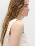 Pure Cotton Embroidered Top