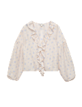 Lyocell Rich Floral Ruffle Detail Blouse
