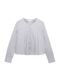 Pure Cotton Pleat Detail Blouse